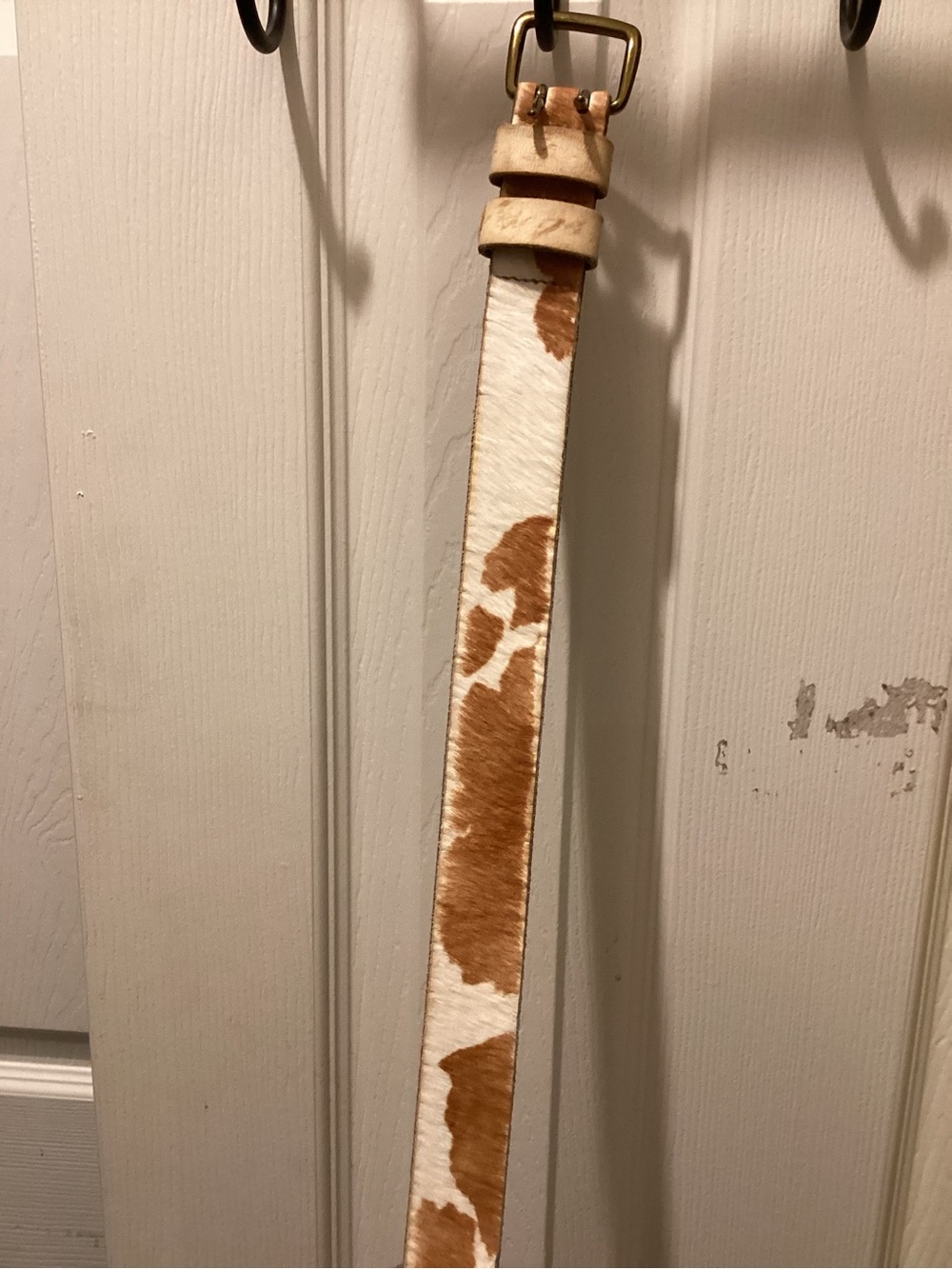 Cowhaie Belt in White and Brown by Madewell small